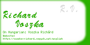 richard voszka business card